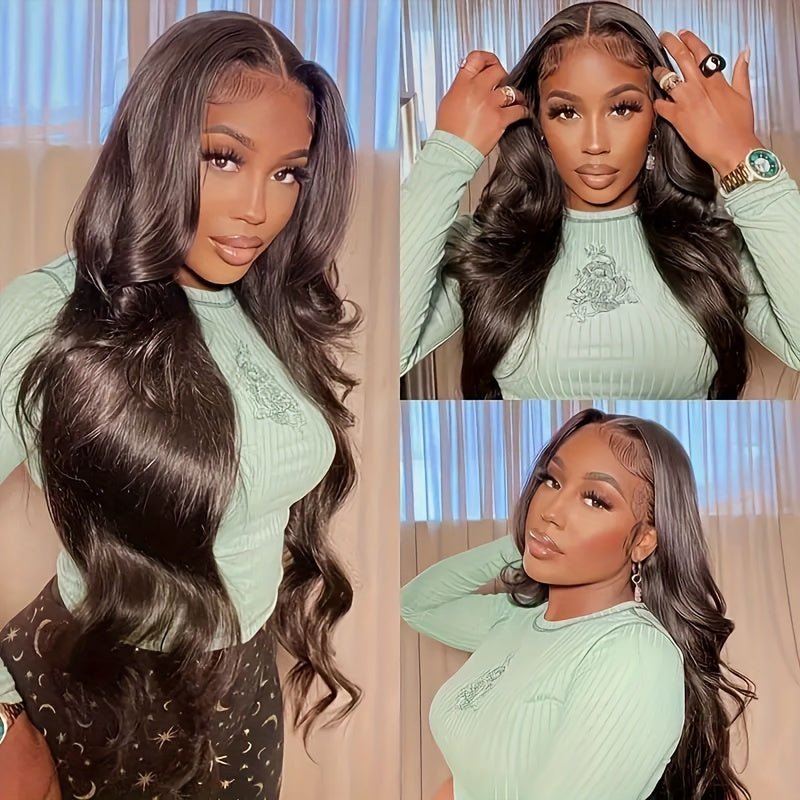 Body Wave 4 Bundles with Closure Brazilian 12A Unprocessed Virgin Human Hair 4x4 Free Part Closure Body Wavy Human Hair Bundles with Closure Natural Color Free Part HD Lace Transparent